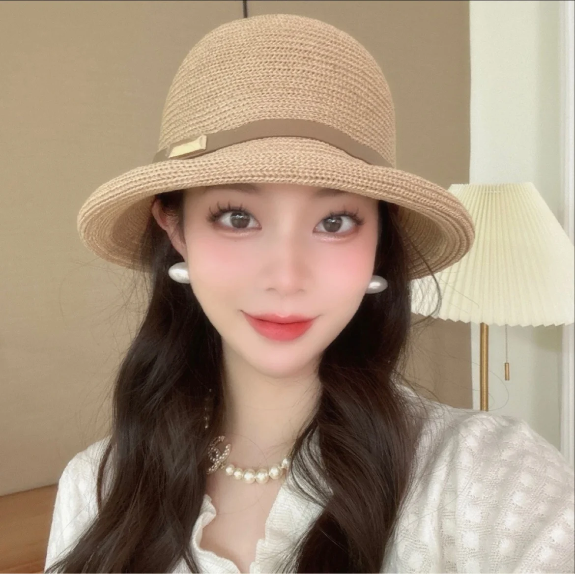 

Spring Summer Thin Fierman Hat Women's Faionable Versatile Sunade Cap Korean Sle Casual Buet Hat ort Brim Hat