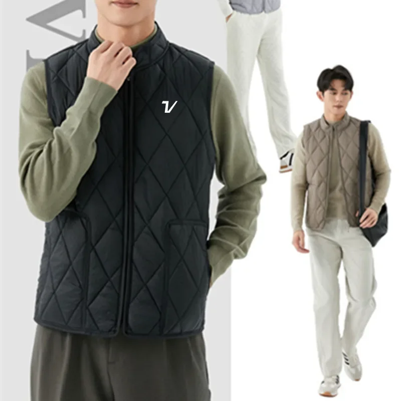 Autumn Winter Golf Wear Men 2024 New Authentic Golf Vests Korean Cultivate Oneself Coat Men Golf Clothing Luxury Padded Vest