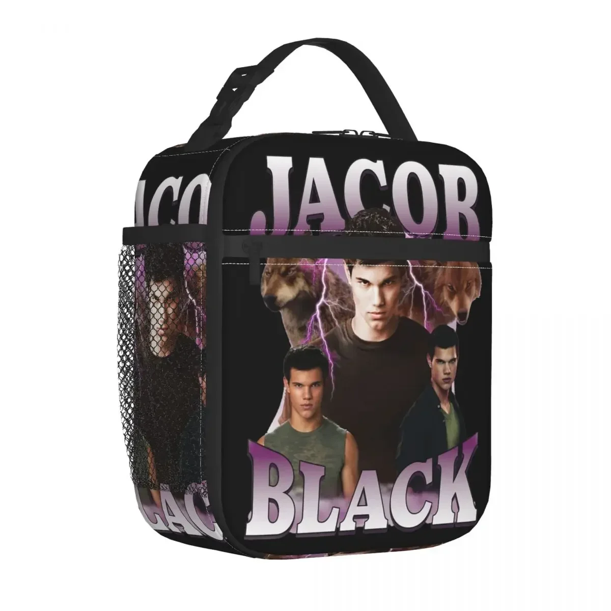 Twilight Jacob Black Insulated Lunch Bags High Capacity Lunch Container Thermal Bag Tote Lunch Box Work Travel Men Women