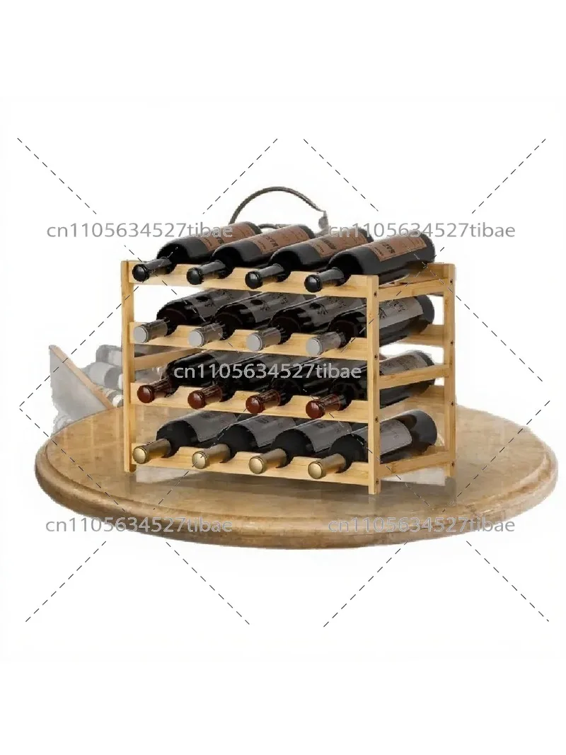Stylish Multi-Layer Wine Rack Desktop Display, Elegant Wine Bottle Holder for Living Room Storage Organization
