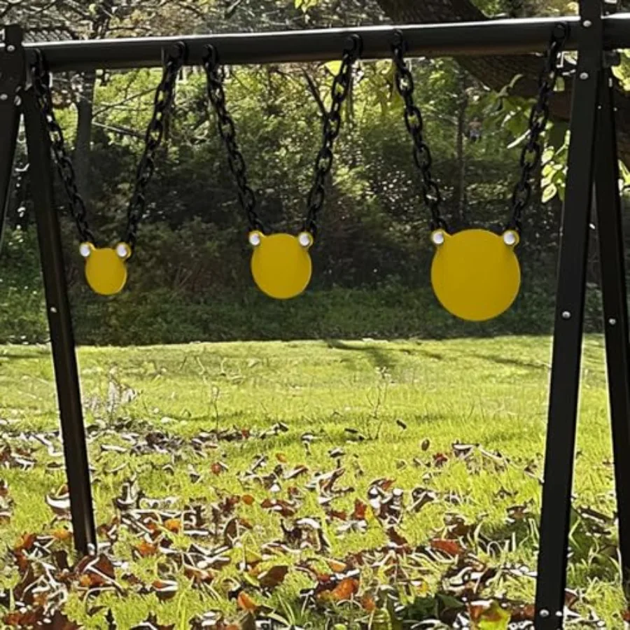 أهداف Gong AR500 مقاس 4 بوصات و6 بوصات و8 بوصات و1/2 بوصة لنطاق الرماية، مجموعة أهداف معدنية، أصفر #6