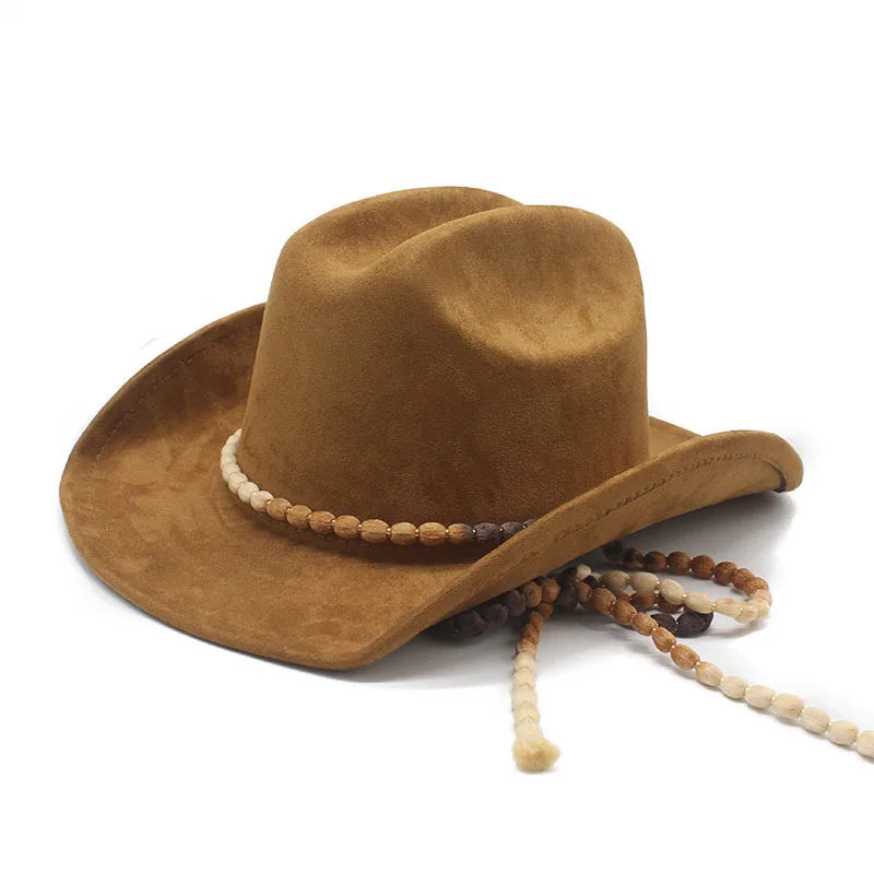 

HongLuan Brown Adjustable Vintage Cowboy Hats Women & Western Cowboy Hat Woman for Cowgirl Costume, Cowboy Accessories for Man