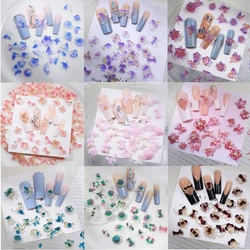 50pcs Mixed Nails Charm Design 3d Nail Art Decorations Kawaii Butterfly Star Flower Bow Heart Manicure Parts Фигурки Для Ногтей