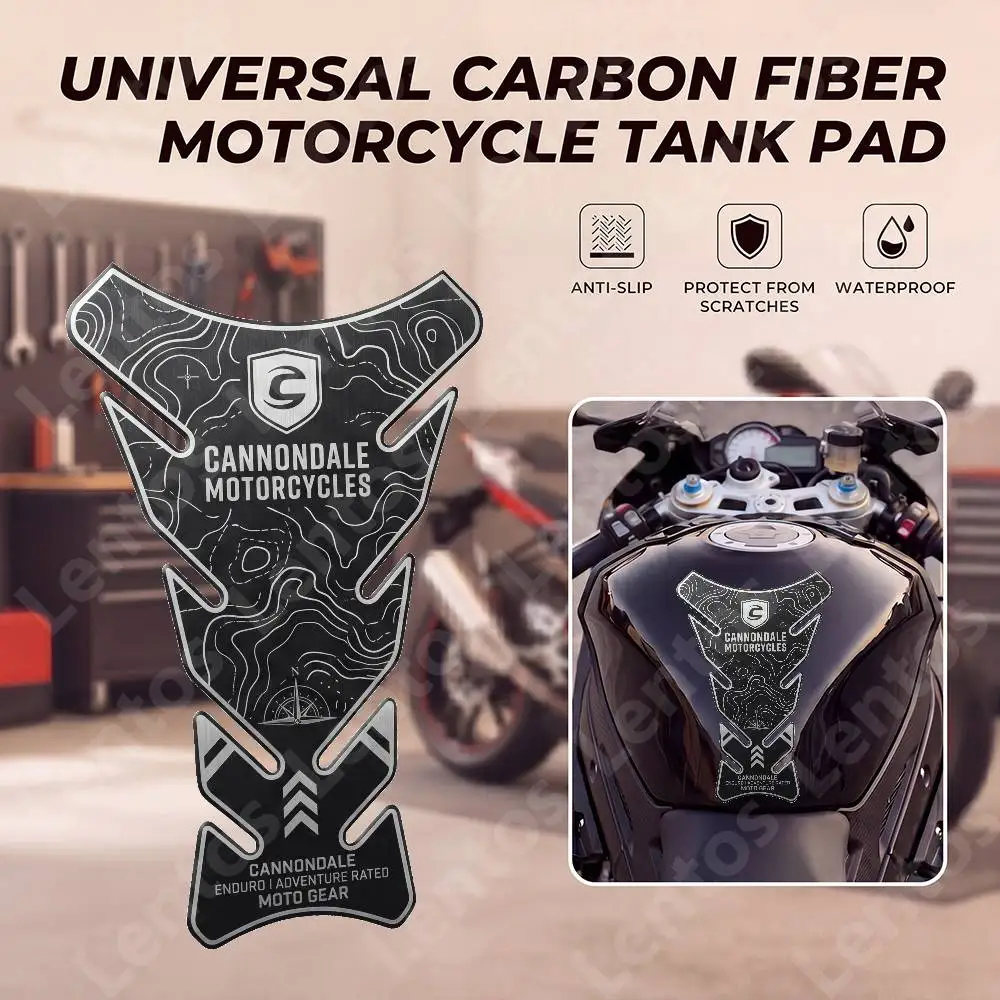 

For Cannondale Motorcycle Fish Bone Fuel Tank Sticker Anti-Slip Tank Pad Decal