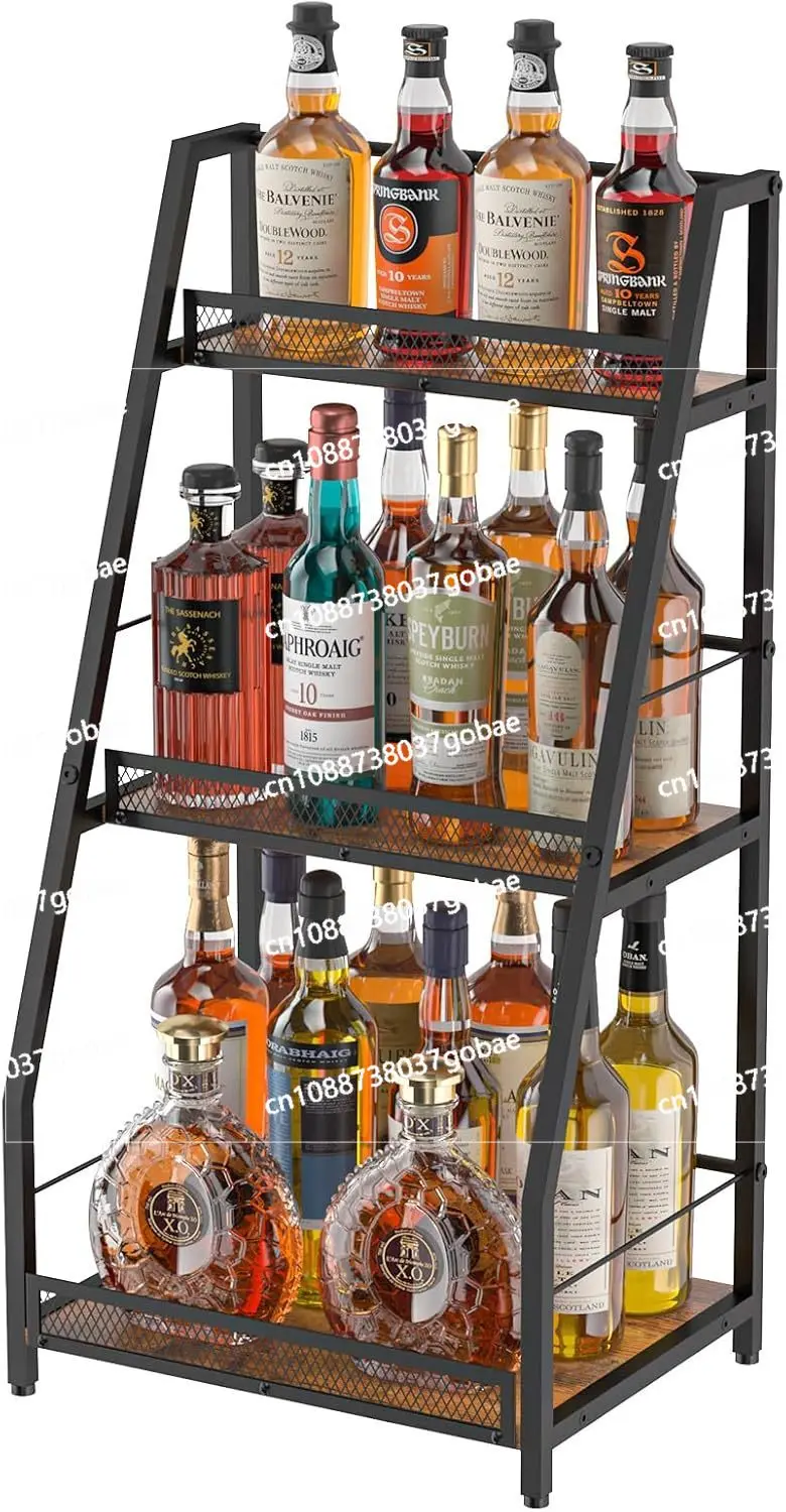 

Three-layer trapezoidal wine rack, floor-type ladder drunk driving, suitable for wine bottles of various shapes