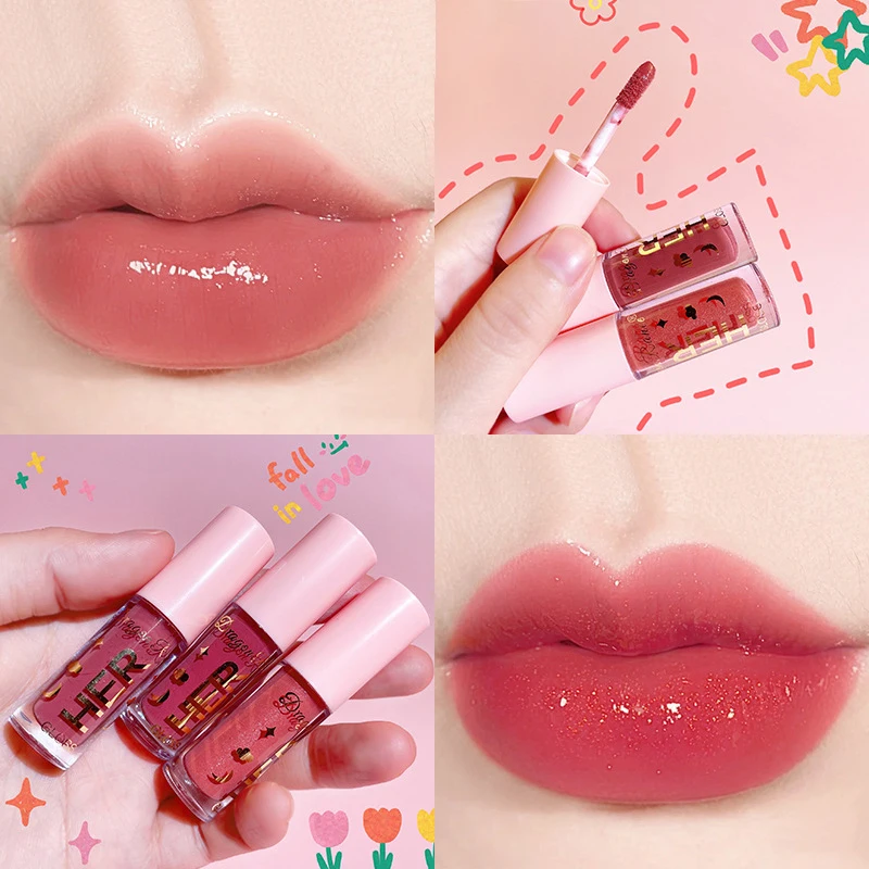 Minibrillo de labios de terciopelo hidratante, aceite de brillo de labios mate de larga duración, tinte de esmalte de labios Sexy, lápiz labial líquido rojo brillante, maquillaje cosmético