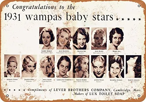 Metal Sign - 1931 Lux Soap and Film Stars - Vintage Look Wall Decor for Cafe Bar Pub Home Beer Decoration Crafts