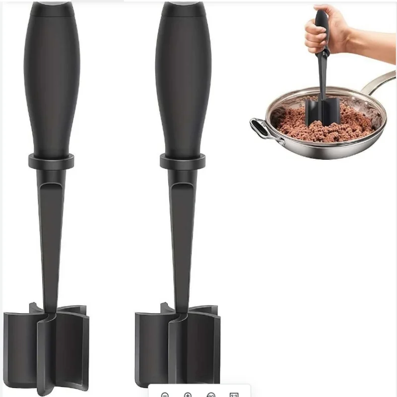 Multifunctional Hand Minced Meat Chopper Spatula, Ground Meat Breaking Masher, Heat Resistant Cooking Scraper for Burgers Meat P