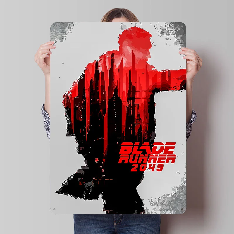 Blade Runner 2049 Movie Poster Customized Vintage Metal Signs Wall Art Retro Tin Plaque for Bedroom Decoration Gaming Wand Deko