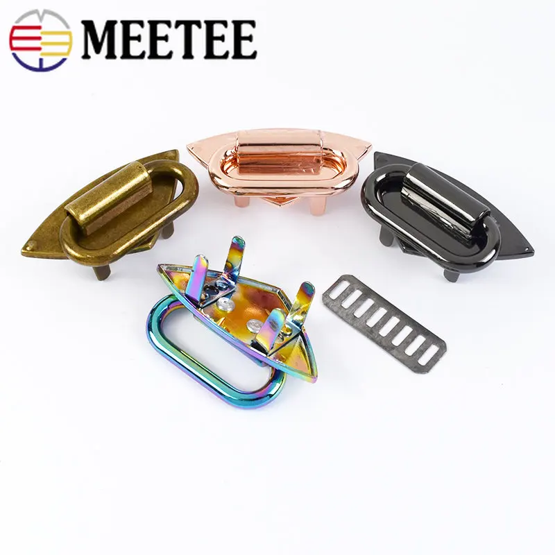 2/4Pcs 50*26mm Women Bag Handle Decorative Buckles Fashion Handbag Strap Connector Metal Buckle Hanger DIY Hardware Accessories