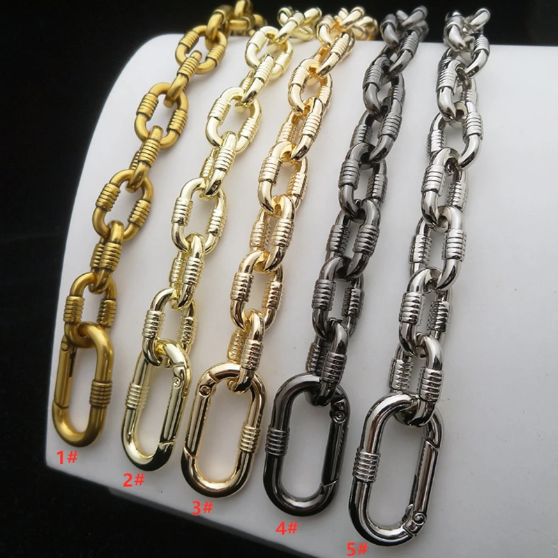 Purse Chain Bag Strap Metal Bag Chain DIY Accessory Replacement Lock Buckle Wallet Chain For Crossbody Bag Factory Supply New