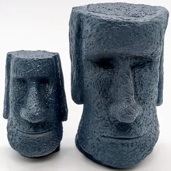 3D Easter Island stone statue silicone mold for concrete making model diy candle soap mold home decoration tools