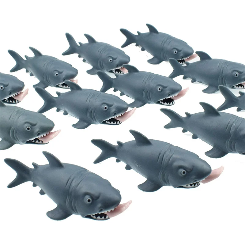 Novelty Man-eating Shark Squeeze Toy Novelty Scary Animal Prank Alternative Humorous Light Hearted Reliever Anti-stress Toys