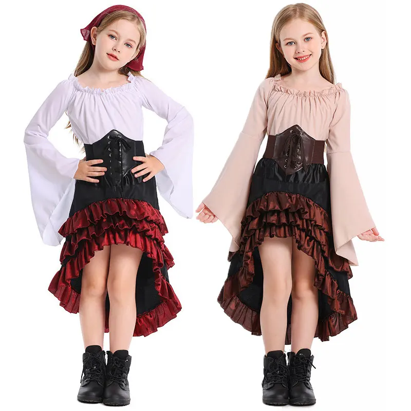 Umorden Renaissance Medieval Girl Costume Dress for Girls Children Teens view 3