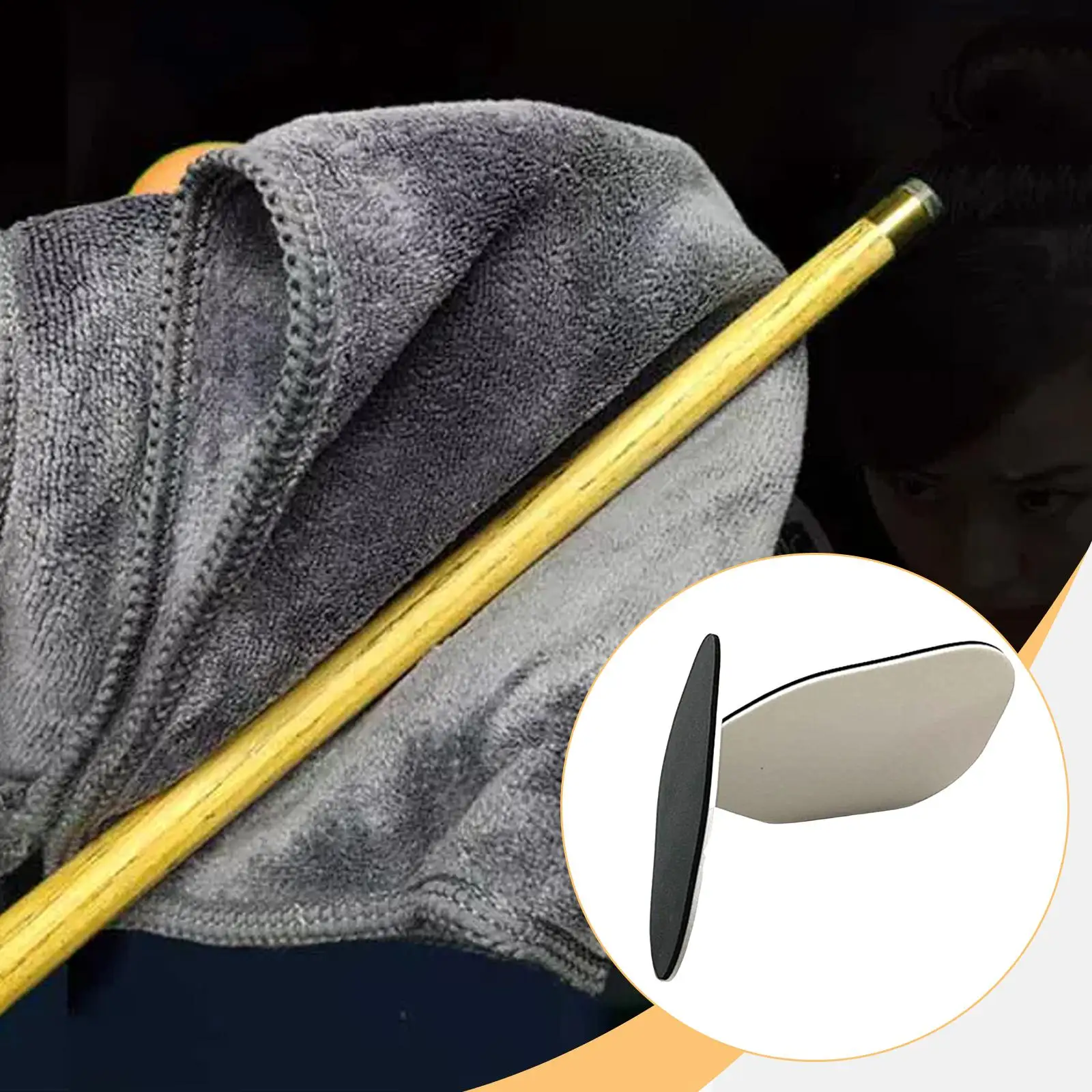 

Pool Cue Shaft Smoother and Burnisher Accessories Convenient to Use Billiard Cue Cloth Cleaner for Beginners