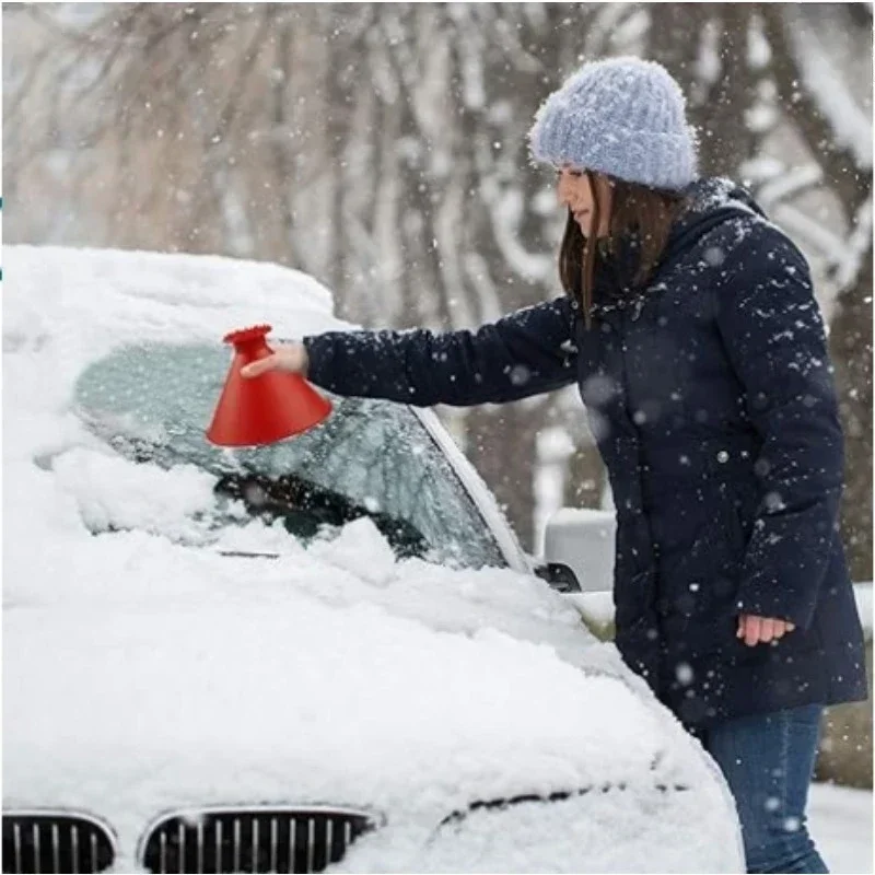 Window Windshield Ice Scraping Oil Funnel Snow Shovel Ice Removal Tool Scraping Winter Car Accessories Snow Remover Deicing Tool