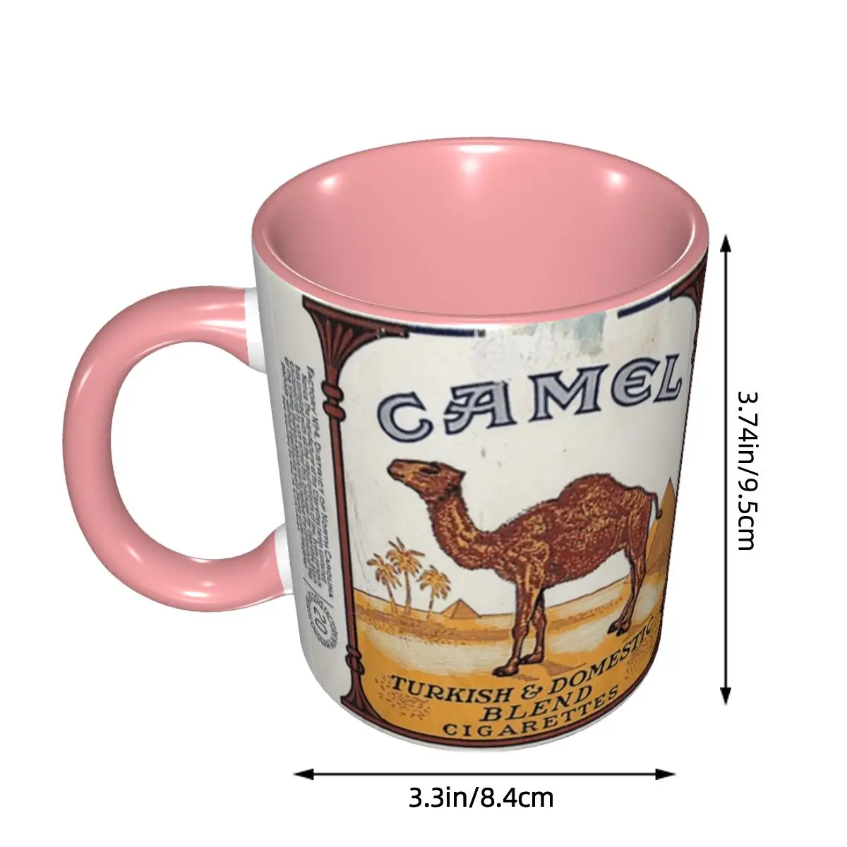 Vintage Camel Cigarette Pack Mug Funny Ceramic Coffee Cups Tea Mugs Milk Cup Drinkware Gift for Friends