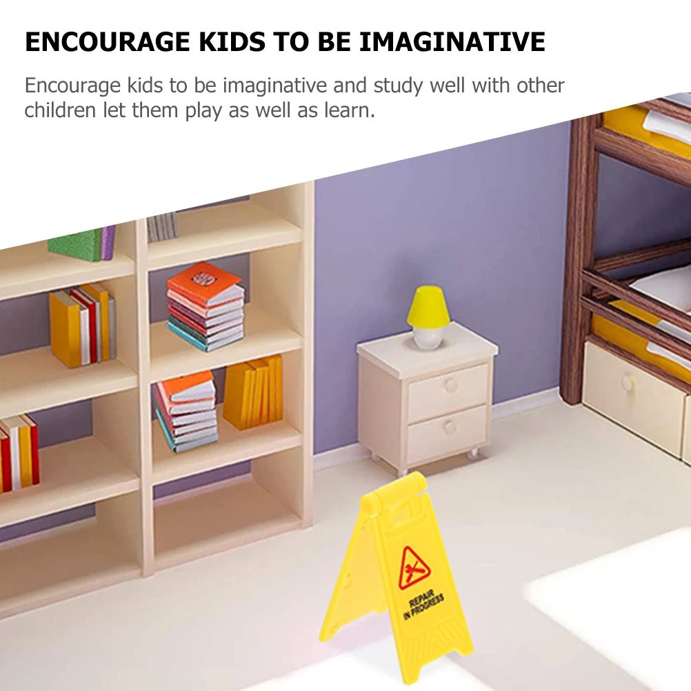 

Traffic Sign Toy Highly Simulated Signs Children Prop Model Toys for Kids Street Plastic Miniature Road