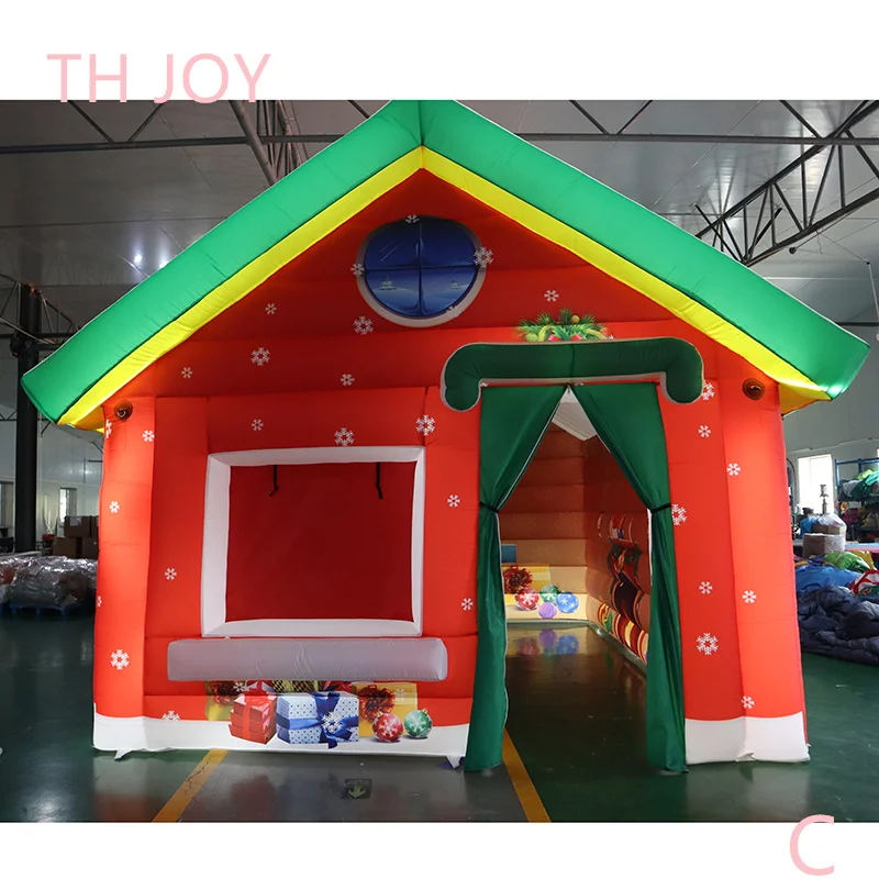 

outdoor Giant Christmas festival decoration inflatable Christmas house,inflatable santa grotto with light