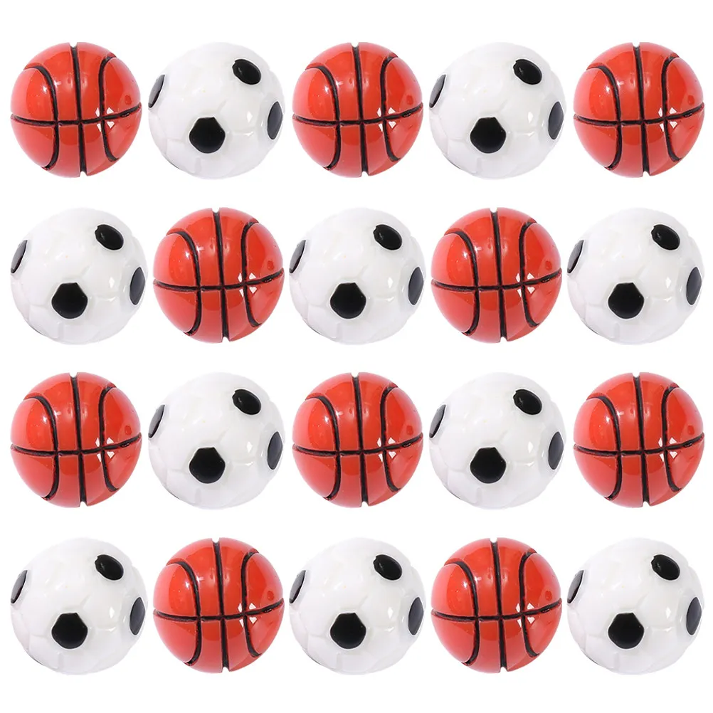 

20Pcs Miniature Sports Soccer Basketball Balls Small House Decoration Fairy Field Accessory DIY Landscape Decor Outdoor Scene