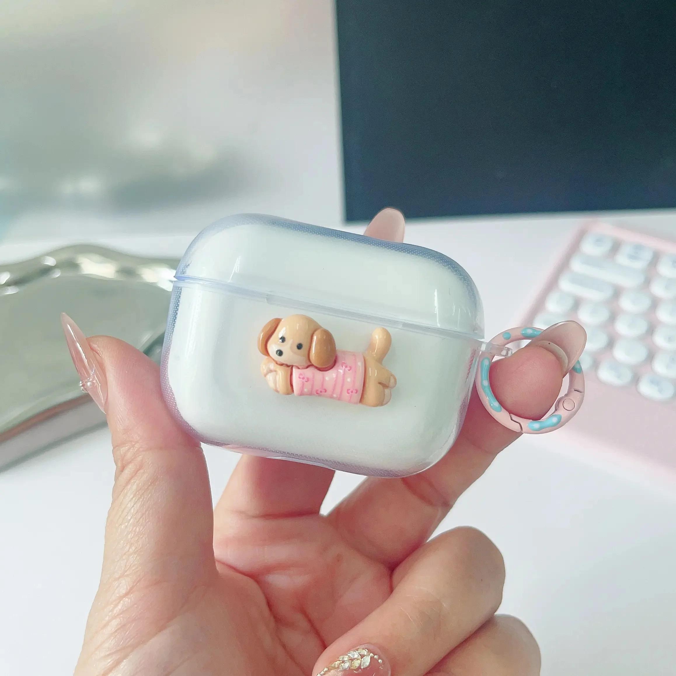 Cute 3D Cartoon Dog Clear TPU Earphone Cover For Huawei FreeBuds 5 6 7i Pro5 Pro4 Pro3 SE2 SE3 SE4 FreeClip 2S FreeArc