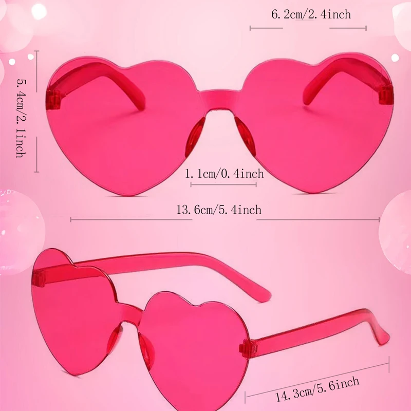 2024 neue Liebe Sonnenbrille Gelee Farbe rahmenlose herzförmige Sonnenbrille schillernde Farbe Sonnenbrille – Detail 7