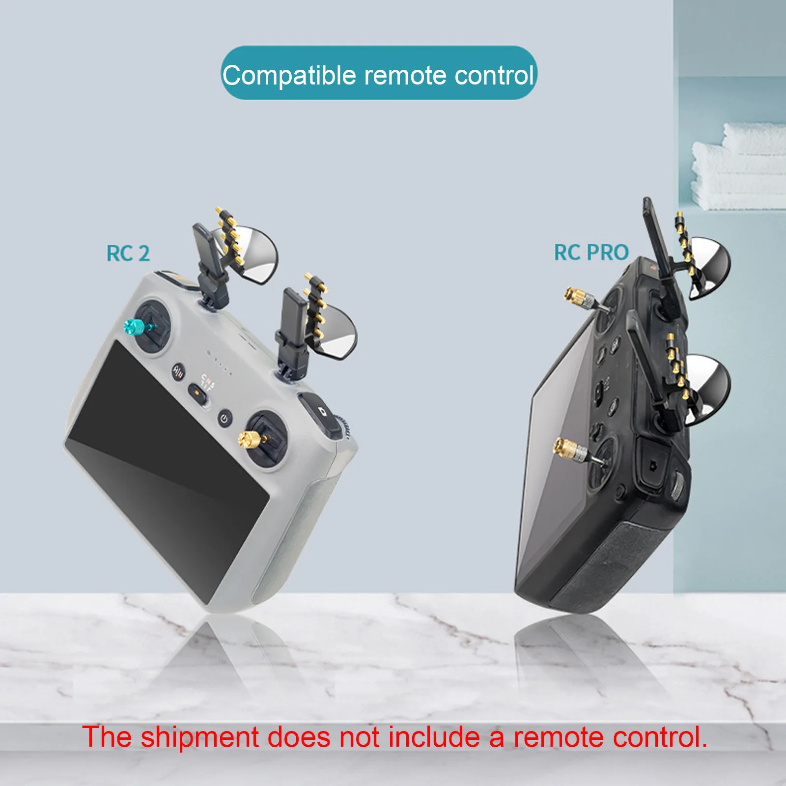 AIRIXXI RC 2/RC Pro amplificador de señal de antena para DJI Mini 4/5 Pro Air 3 Mavic 3 Pro Cine rango de extensión de antena de 8 madera