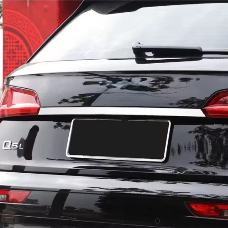 

For Audi Q5L 2018 -2020 Stainless Steel Rear Trunk Lid Cover Trim Car Accessories Tailgate Boot Strip Car decoration