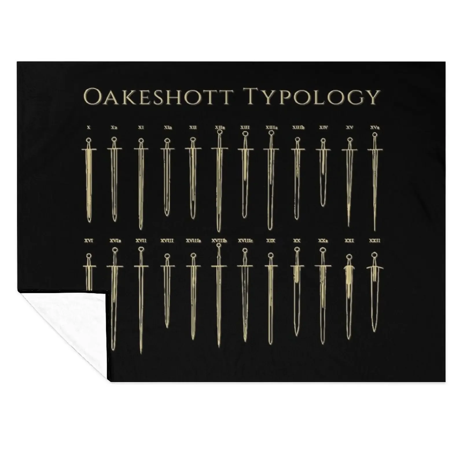

Swords of the Oakeshott typology Throw Blanket Soft Beds Luxury Brand Luxury manga Blankets