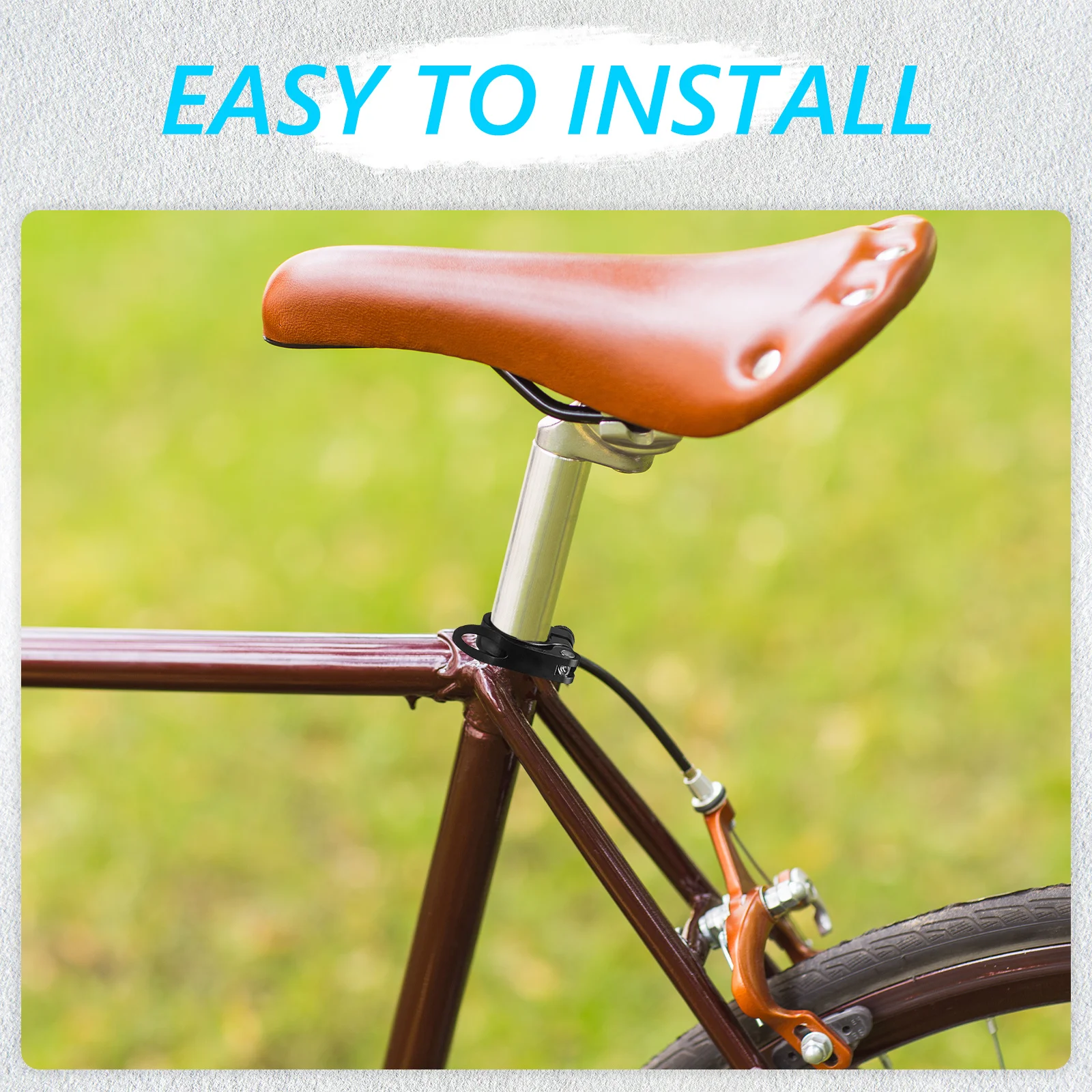 

Quick Release Bike Seat Post Clamp M5X32Mm Foldable Bicycle Seat Clamp Secure Screw For Mountain Folding Bikes Lightweight