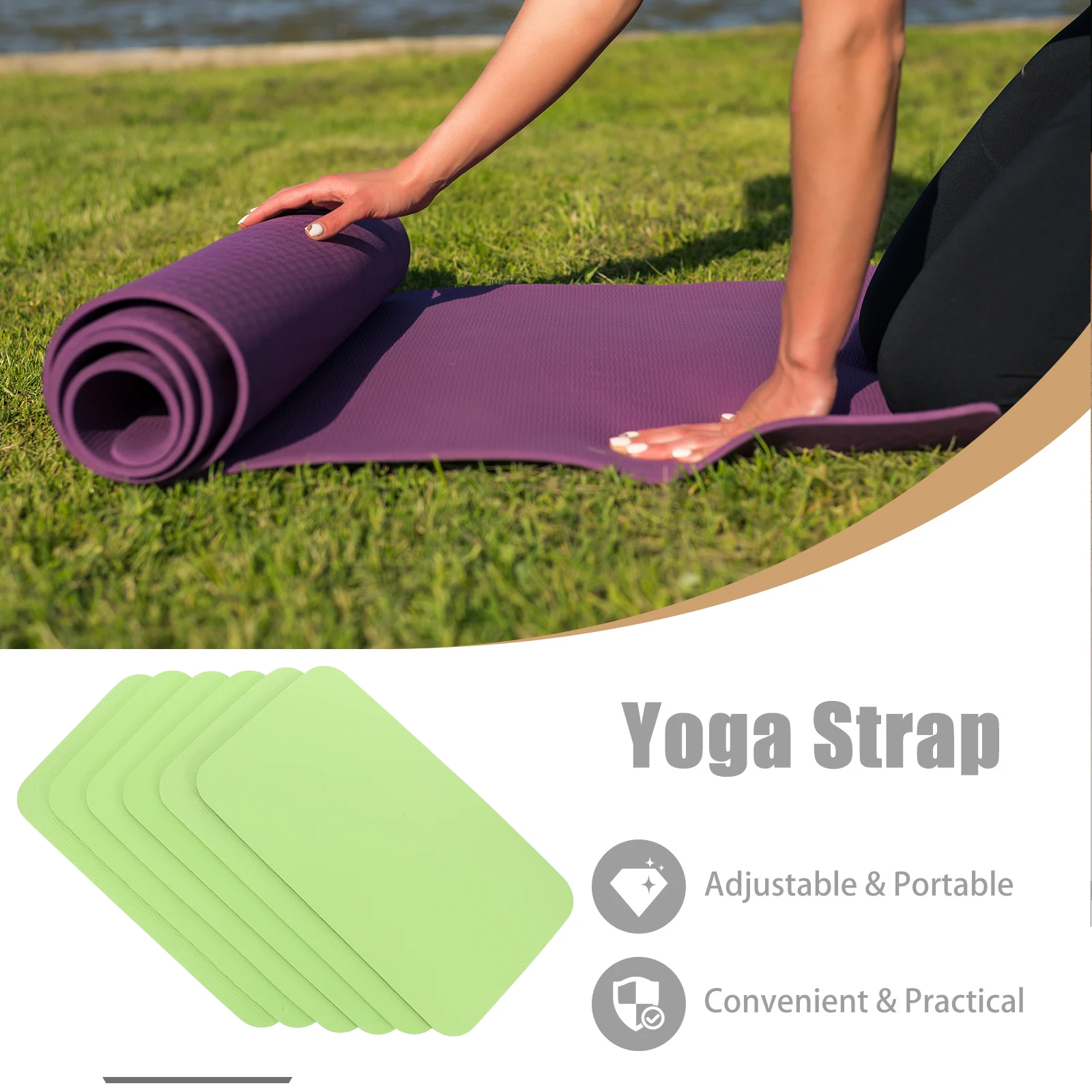 

12pcs Thickened Yoga Knee Pad Cushion For Gym Workout Floor Exercises Portable Kneeling Seat Cushion 39 X 0.6Cm Random