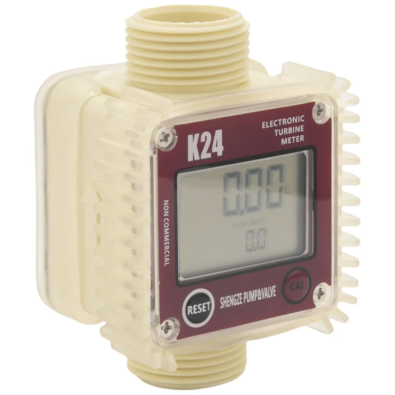 

K24 Turbine Digital Oil Fuel Flow Meter Gauge For Chemicals Liquid Water