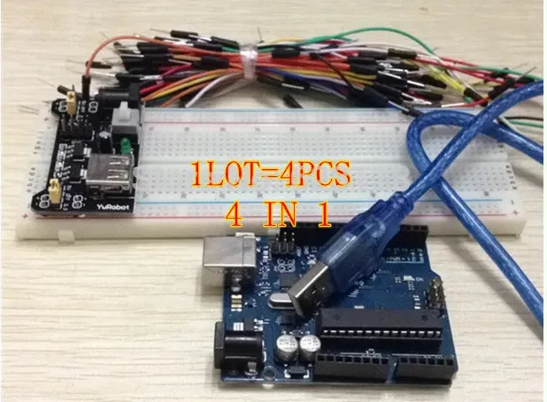 

Special promotions ( UNO R3 MEGA328P ATMEGA16U2 + beardboard power + MB-102 +65 breadboard cables