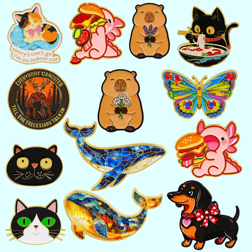 

Cute Axolotl Whale Animal Lapel Pins Badges Brooch for Clothes Enamel Pins Backpack Accessories Decorative Jewelry Gifts