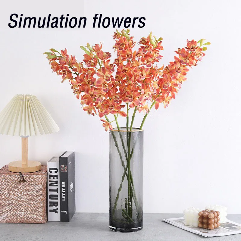 1PCS Silk Orchid Artificial Flowers Home Decoration for Wedding and Holiday Parties Handmade DIY Wholesale