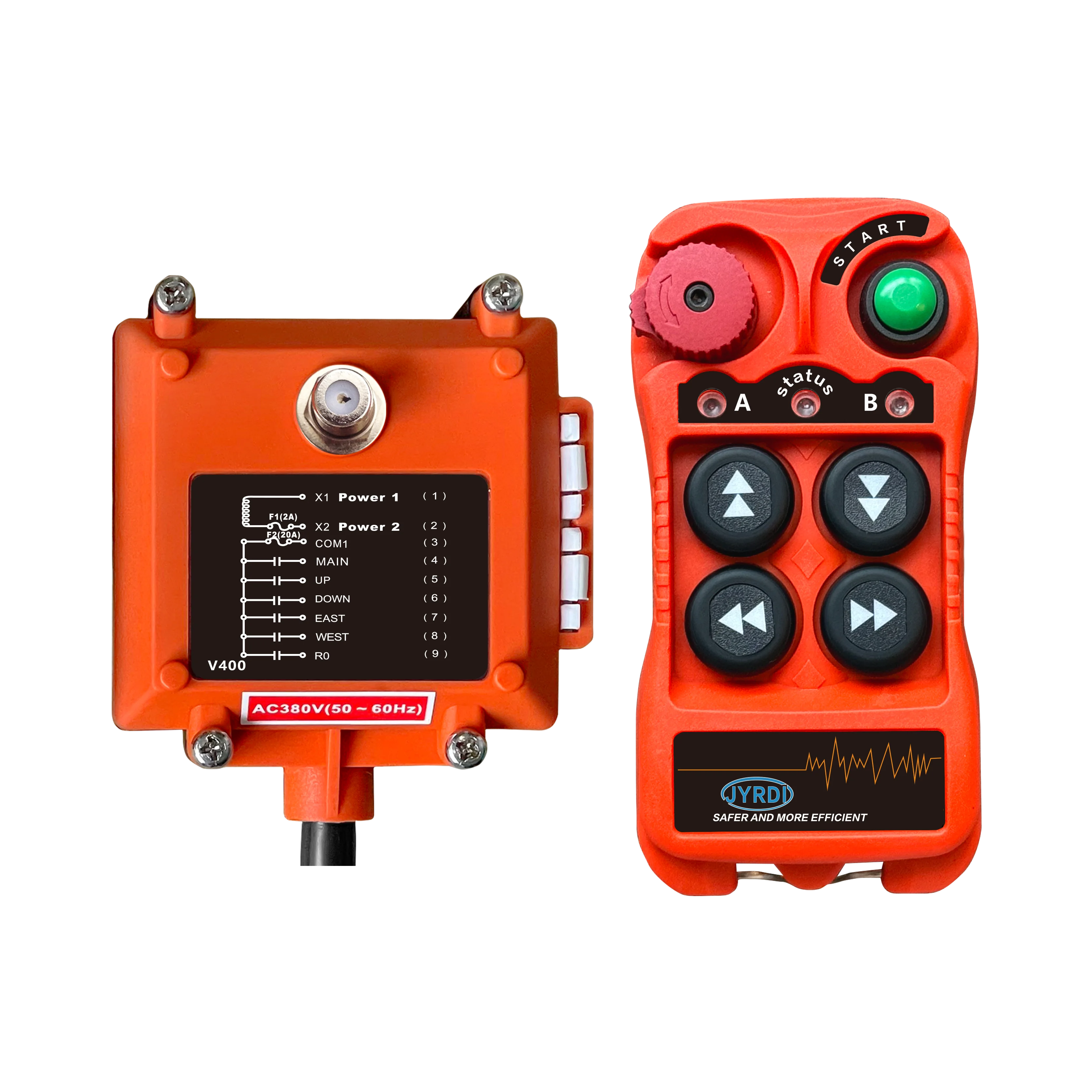 New Q400 4 Buttons Single Speed Industrial Wireless Radio Crane Remote Control Switches Winches Hoist Track Crane Lift Control