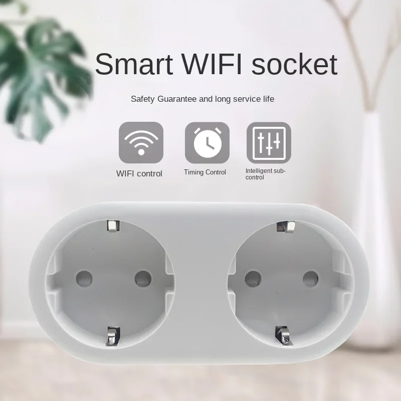 Shunt dual control voice control timing switch smart life smart socket WiFi smart socket
