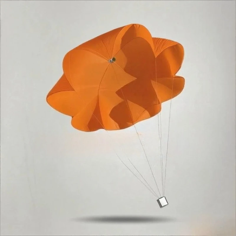 Tear-resistant Recyclable Anti-fall Protection Parachute Head Dia 70cm 100cm  Round Parachutes Cloth for FPV UAV Landing Protect