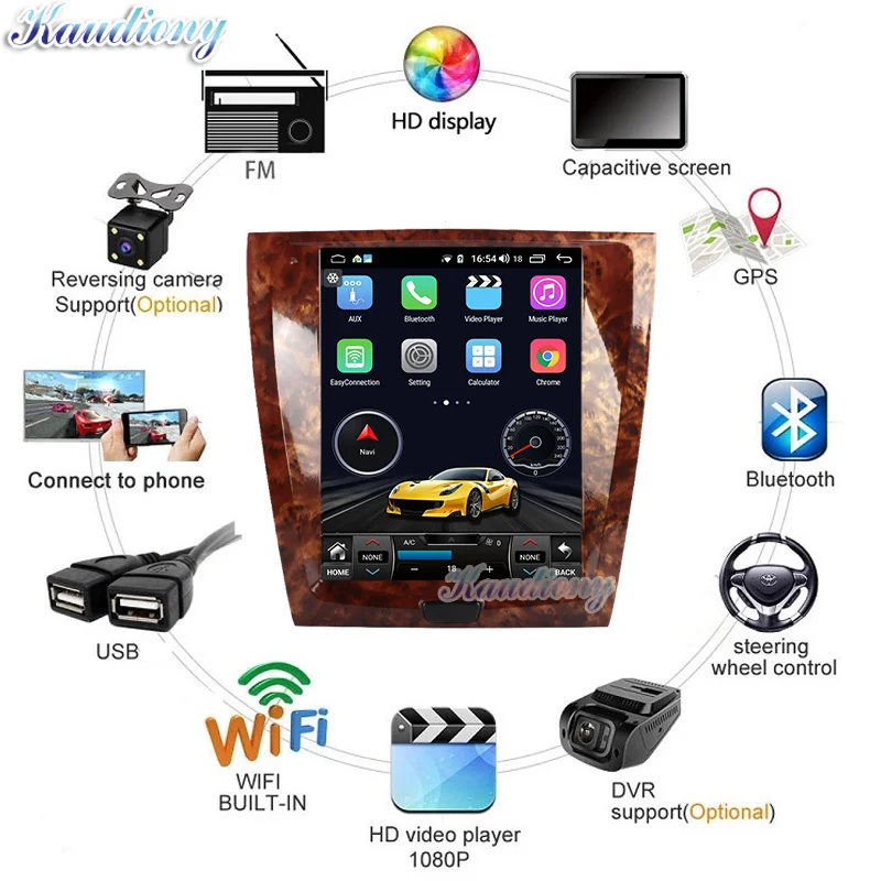 Kaudiony Tesla Style Android 11 For Jaguar XK XKR S XKR-S Auto Radio GPS Navigation Car DVD Multimedia Player 4G DSP 2006-2013