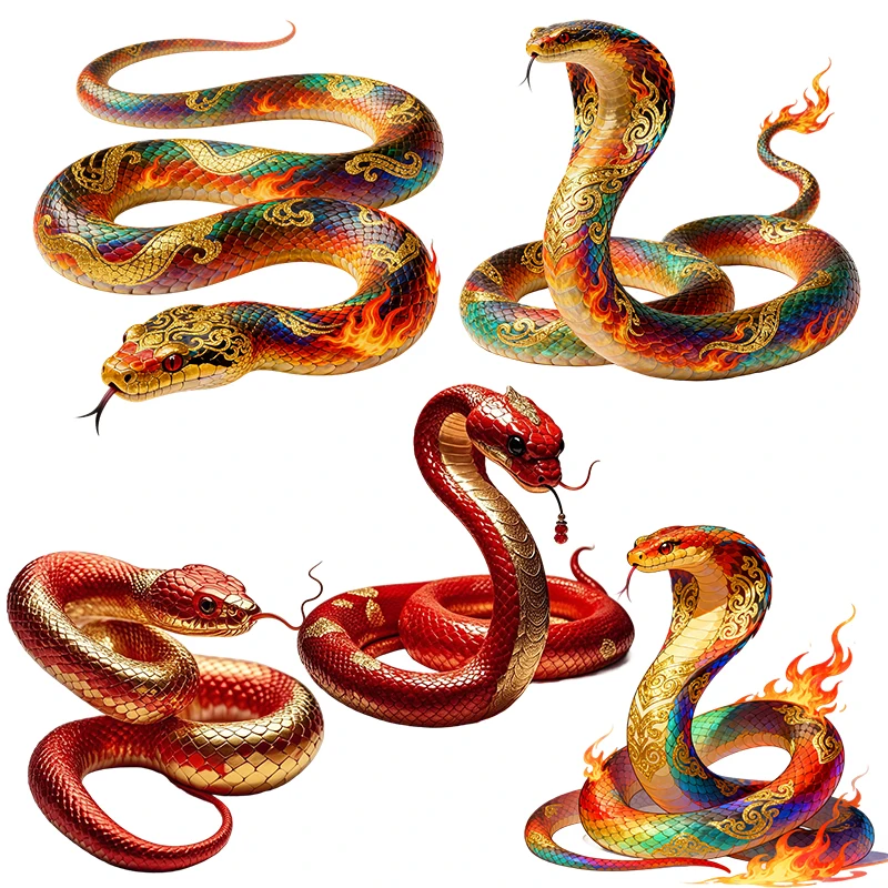 Three Ratels CD336 Red python animal wall stickers for home decoration Personalized car decals