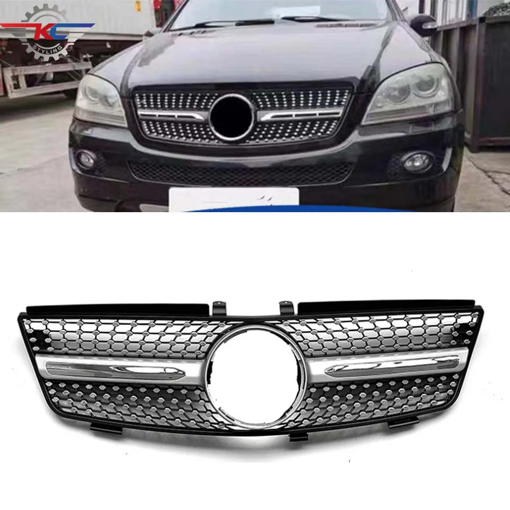 

Передняя решетка для Mercedes ML Class W164 2005-2008 Diamond Star, аксессуары для украшения автомобиля ABS