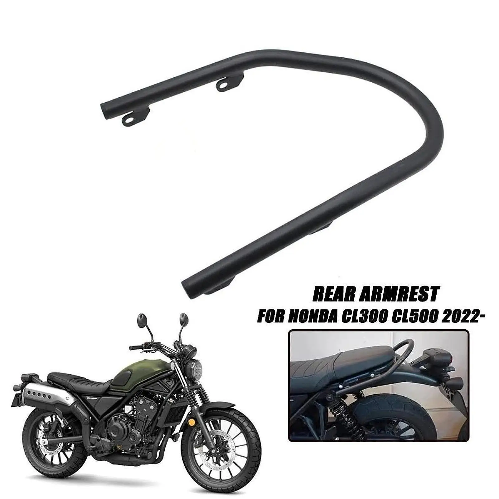 

Motorcycle Back Cargo Carrier Passenger Handlebar Iron Luggage Rack for Honda CL300 CL500 2023 2024 Travel Gear