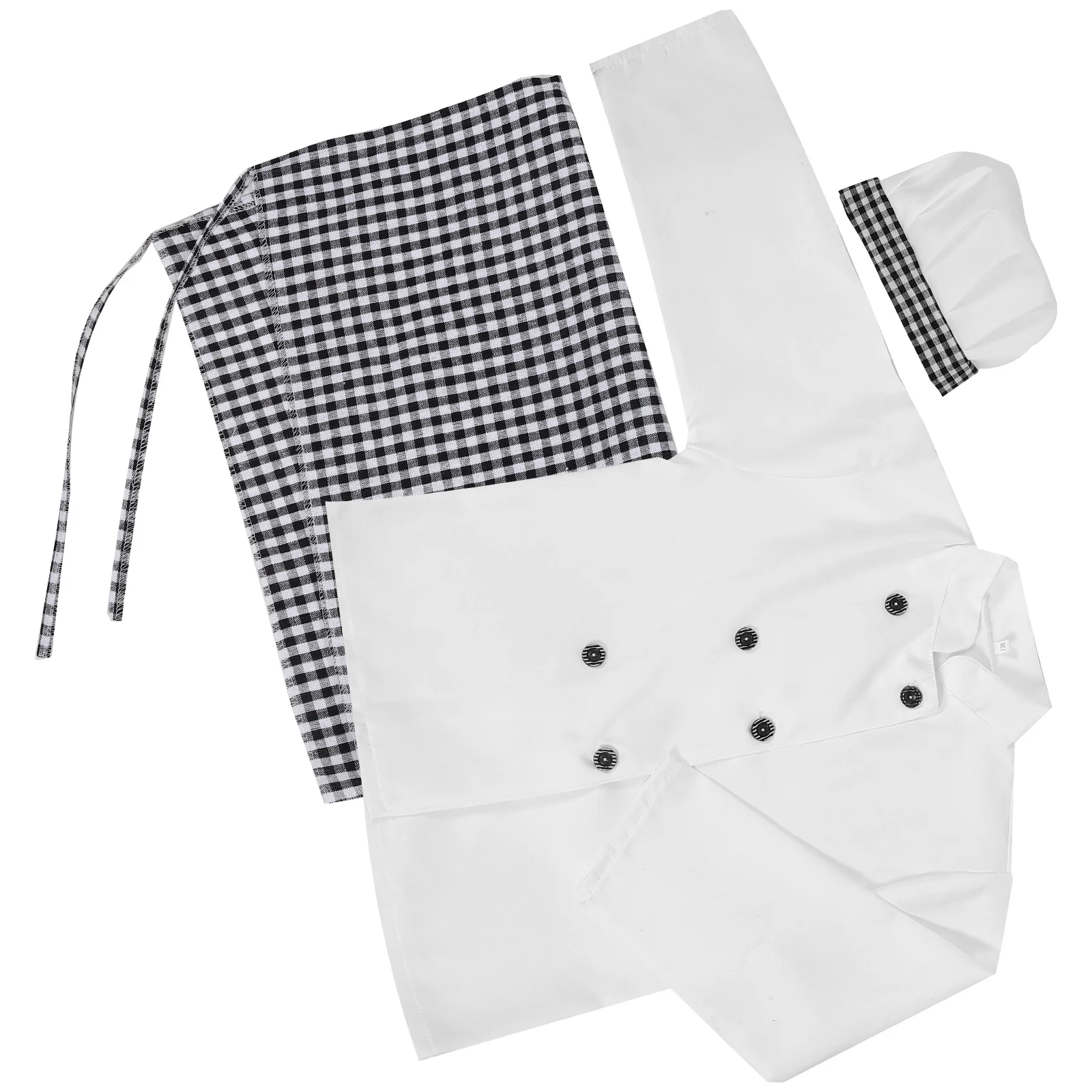 1 set Kids Chef Costume Set Children Cooking Uniform Toddler Baker Outfit Party Role Play Clothes Festive Holiday Supplies view 4