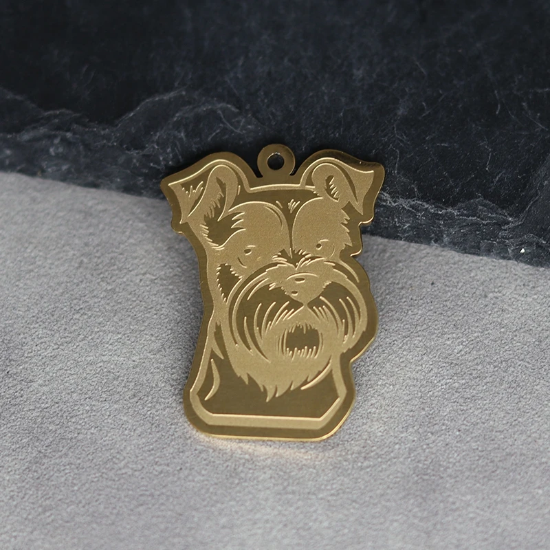 2pcs Cute Miniature Schnauzer Dog Earring Charms DIY Pets Animal Charm Pendants For Bracelet Keychain Jewelry Make