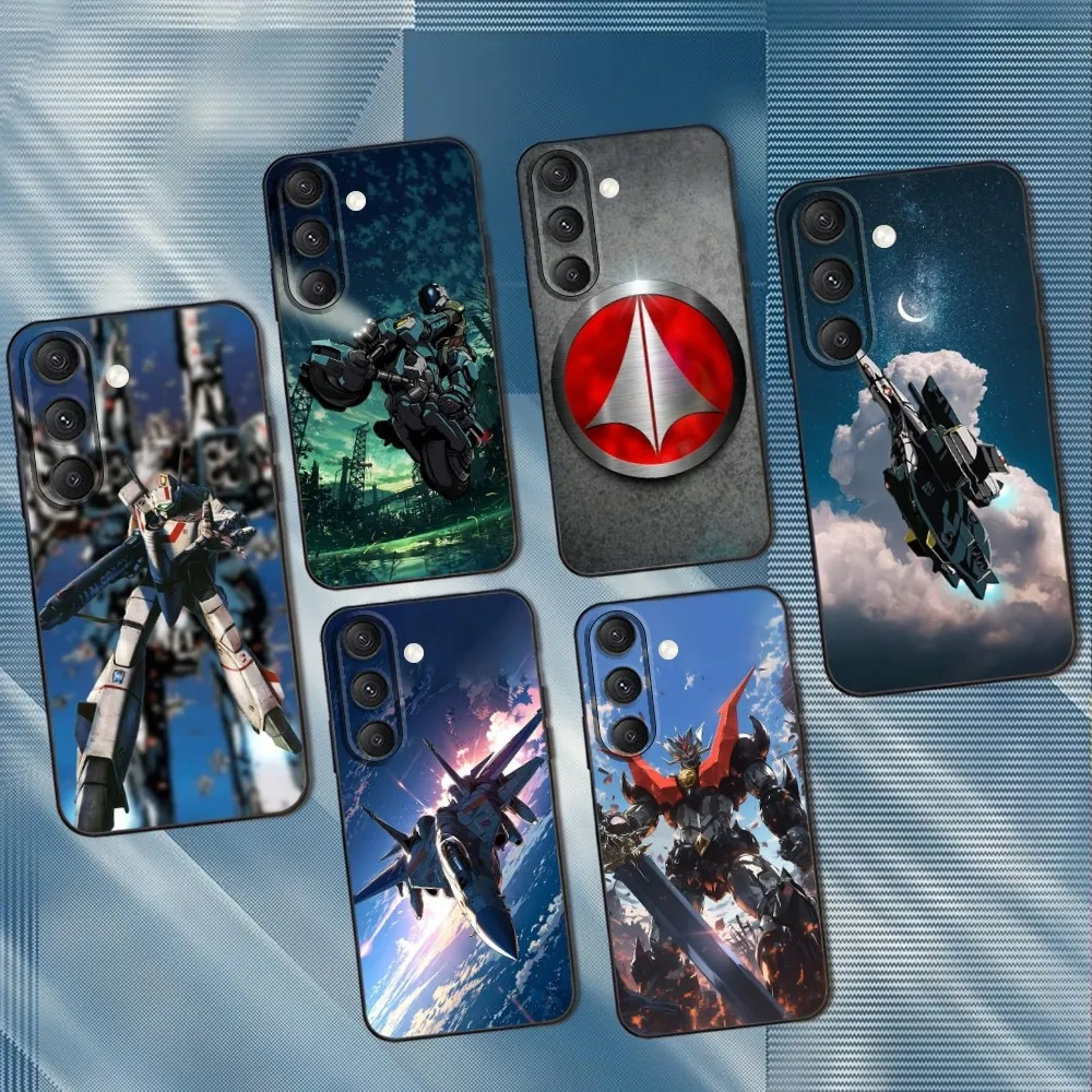 

R-Robotech Macross Phone Case For Samsung S25,S24,S23,S22,S21,S20,S10,Ultra,Plus,Lite,FE,Soft Silicone Black Cover