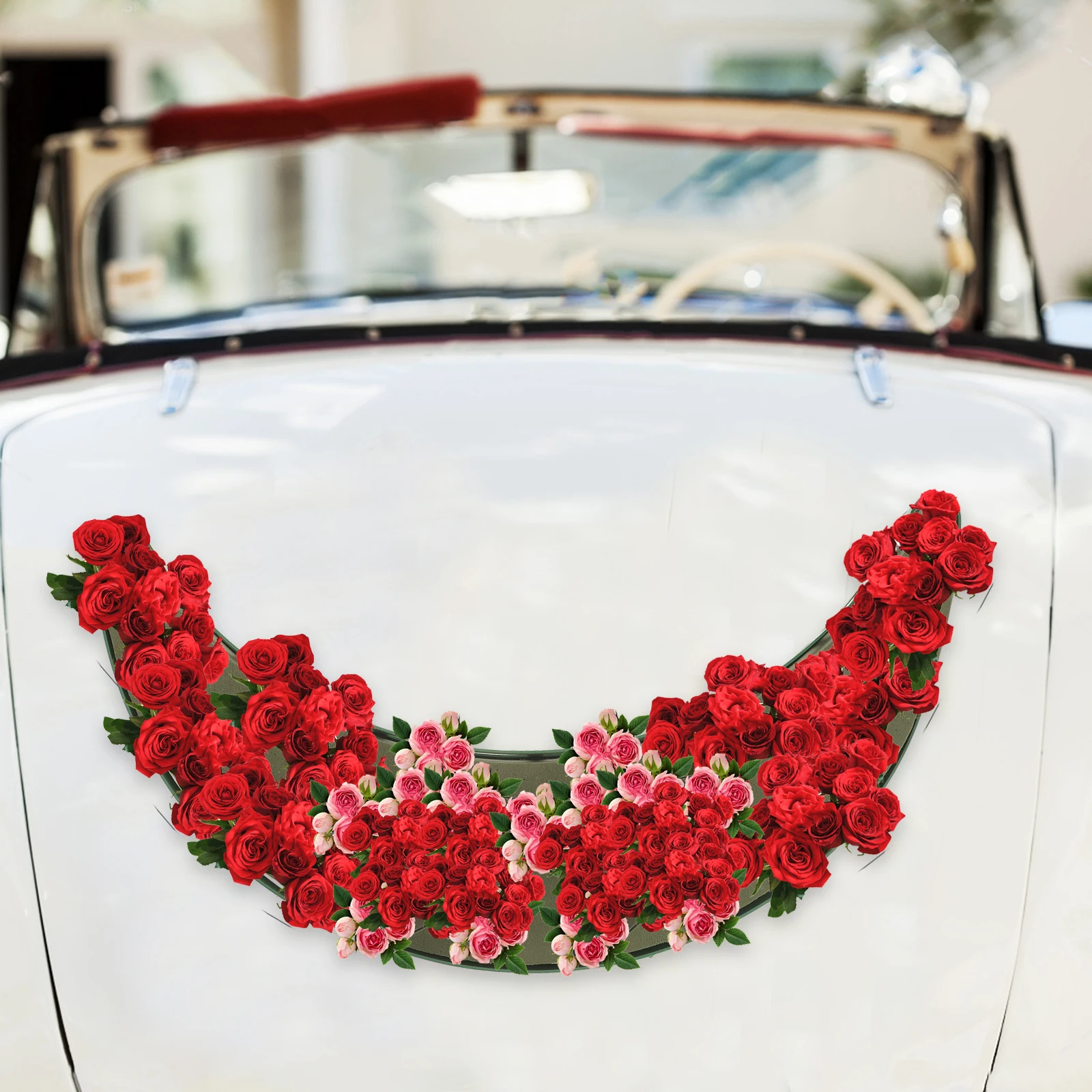 

Wedding Floral Mud with Plastic Sucker Fresh Flower Arrangement Base Floral Foam Blocks for Wedding Car Decor Flower Mud Tray