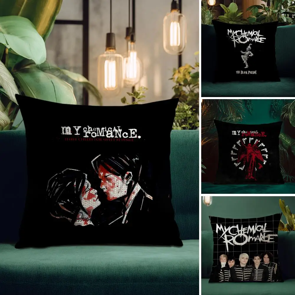My C-Chemical R-Romance Cushion Cover Natural Linen Organic Fabric Double-Sided Printing Breathable Perfect Gift For Decor