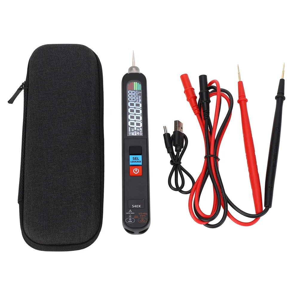 S40X Smart Leakage Current Tester with 6000 Count LCD Display Rechargeable Battery for Electricians and Maintenance Teams
