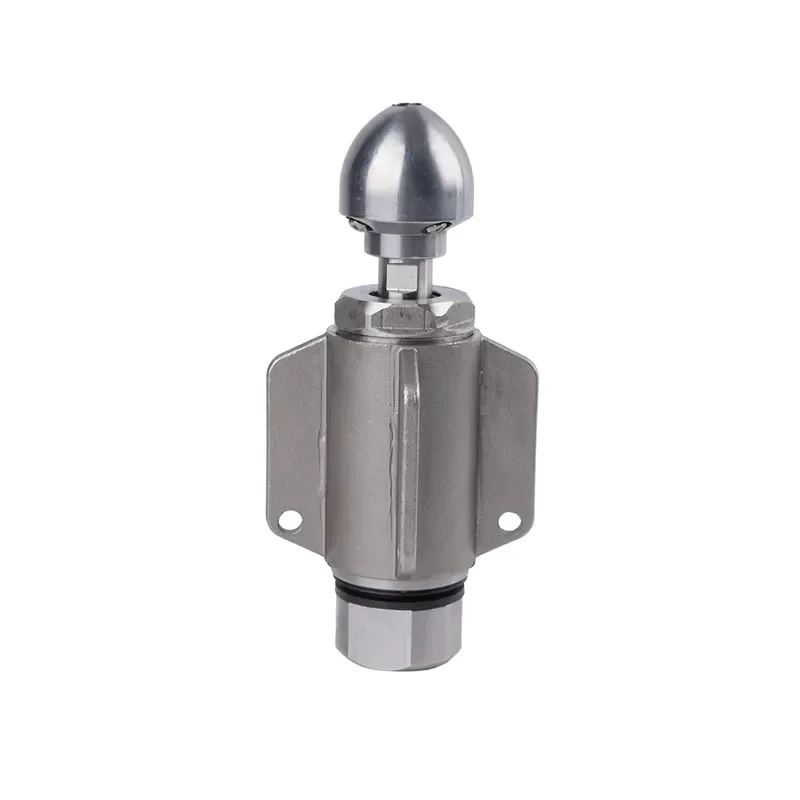 Premium Stainless Steel Rotating Pipeline Dredging Nozzle 1 Front 4 Rear Jets High Pressure Sewer Cleaning Truck Ceramic Tip