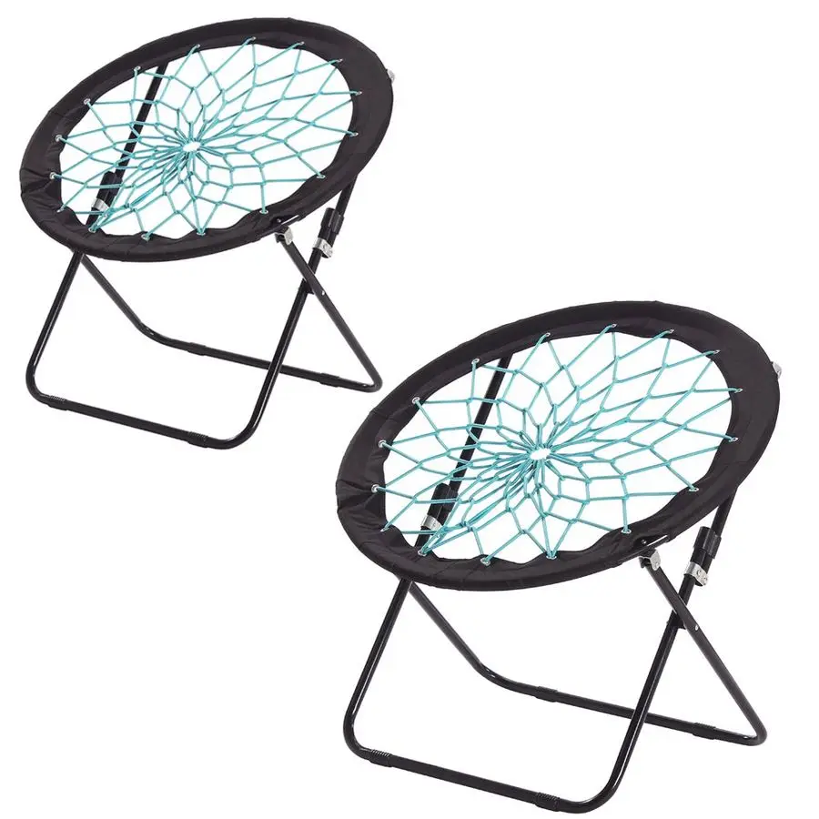 

Bunjo Bungee Dish ChairVersatile Folding Chair with Fun Bouncy Designfor Room Garden Dorm Rooms and Lounging in Living Rooms Se